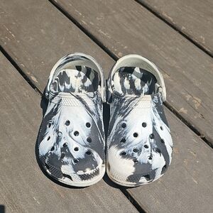 Kids Black And White Crocs